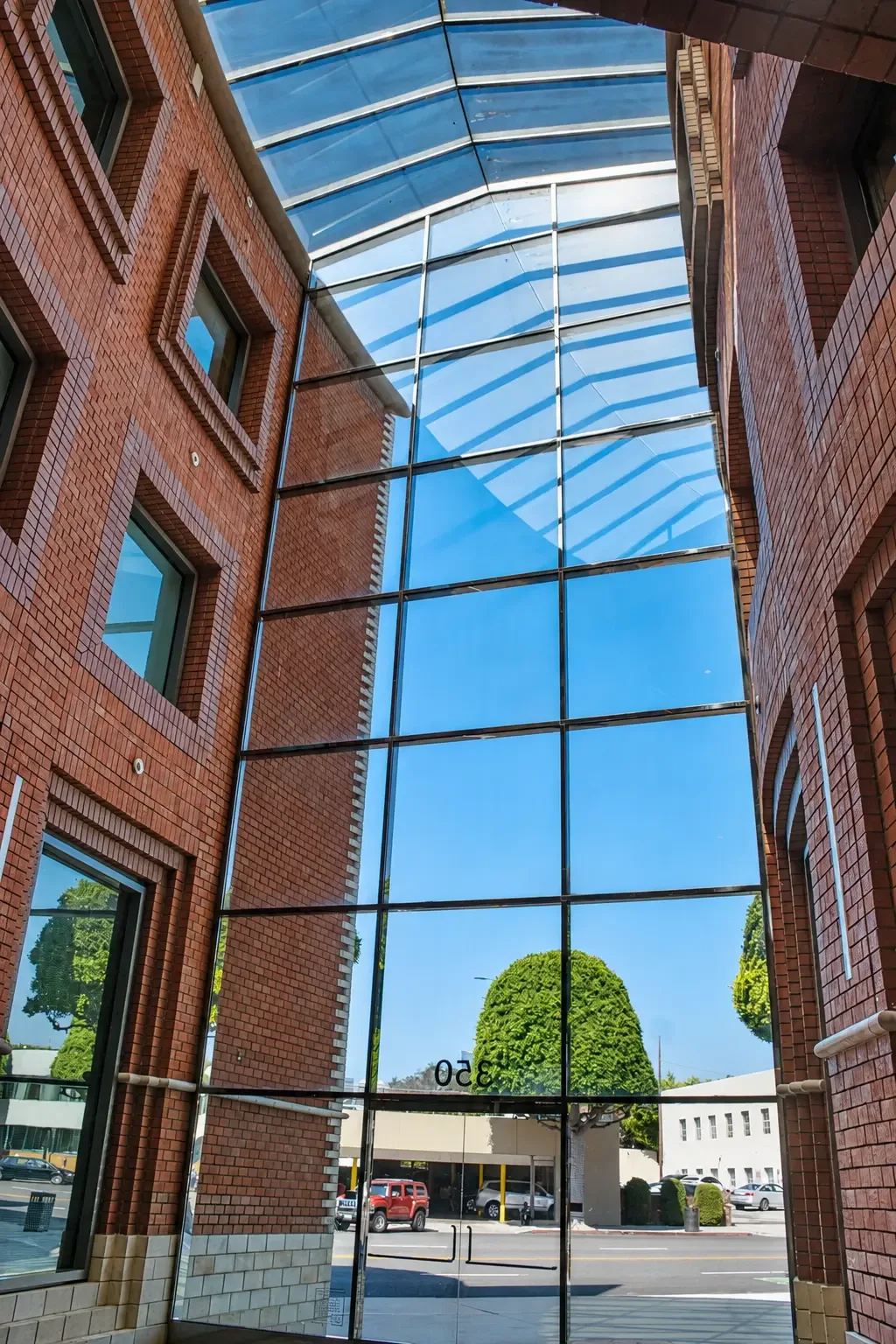 Under the Glass — Lobby Outside View at Neo Dental Beverly Hills