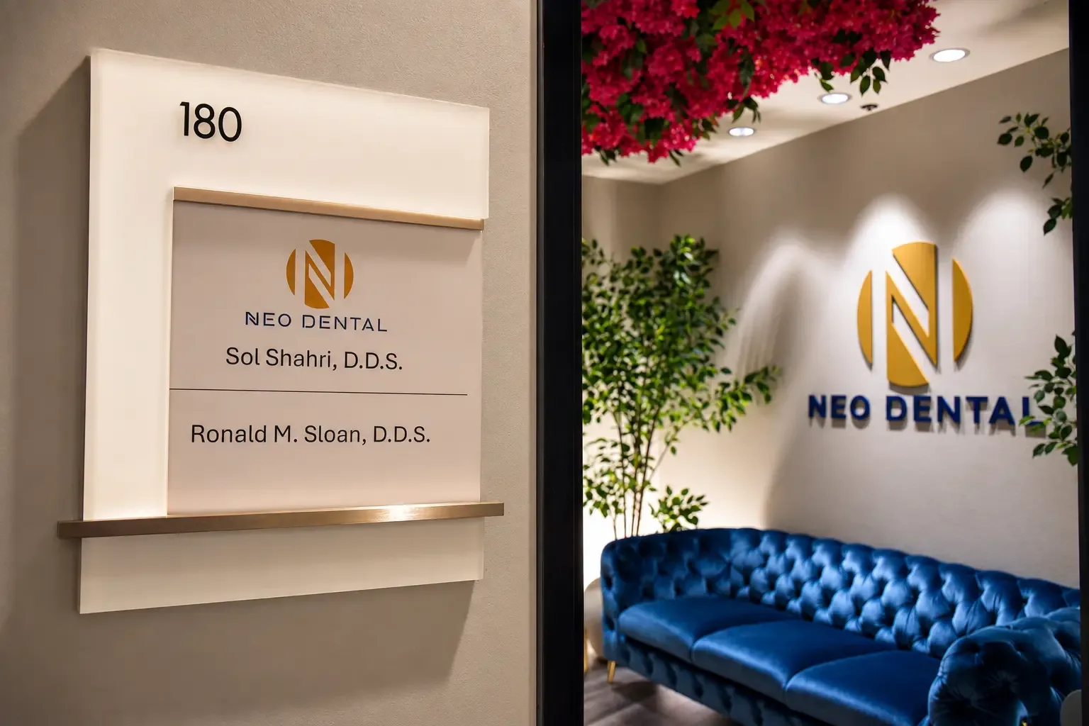 Suite 180 — Name Plate at Neo Dental Beverly Hills
